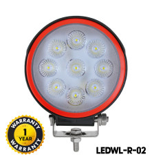 OSRAM LED Work Lights (27W Round Waterproof 9 LED)