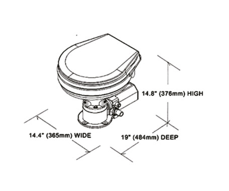 TMC - Electric Marine Toilet (Previous Part No. TMC-99904)